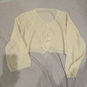 cream top with button detailing from korea